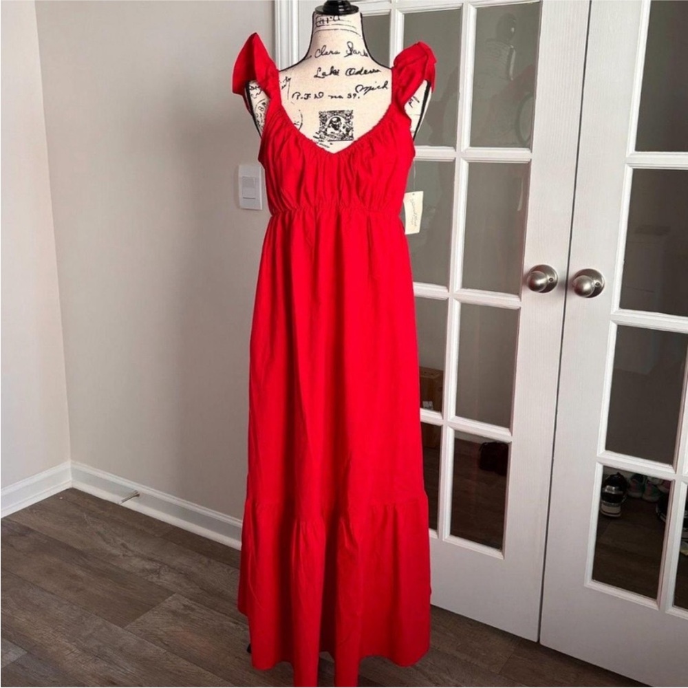 🆕 Universal Thread Flutter Cap Sleeve Maxi A-Line Dress - S - Picture 3 of 3